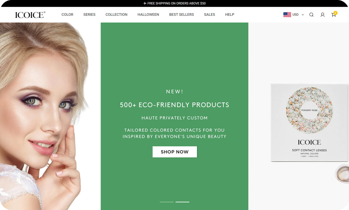 ICOICE 在 DTC 快时尚美瞳赛道迅速崛起