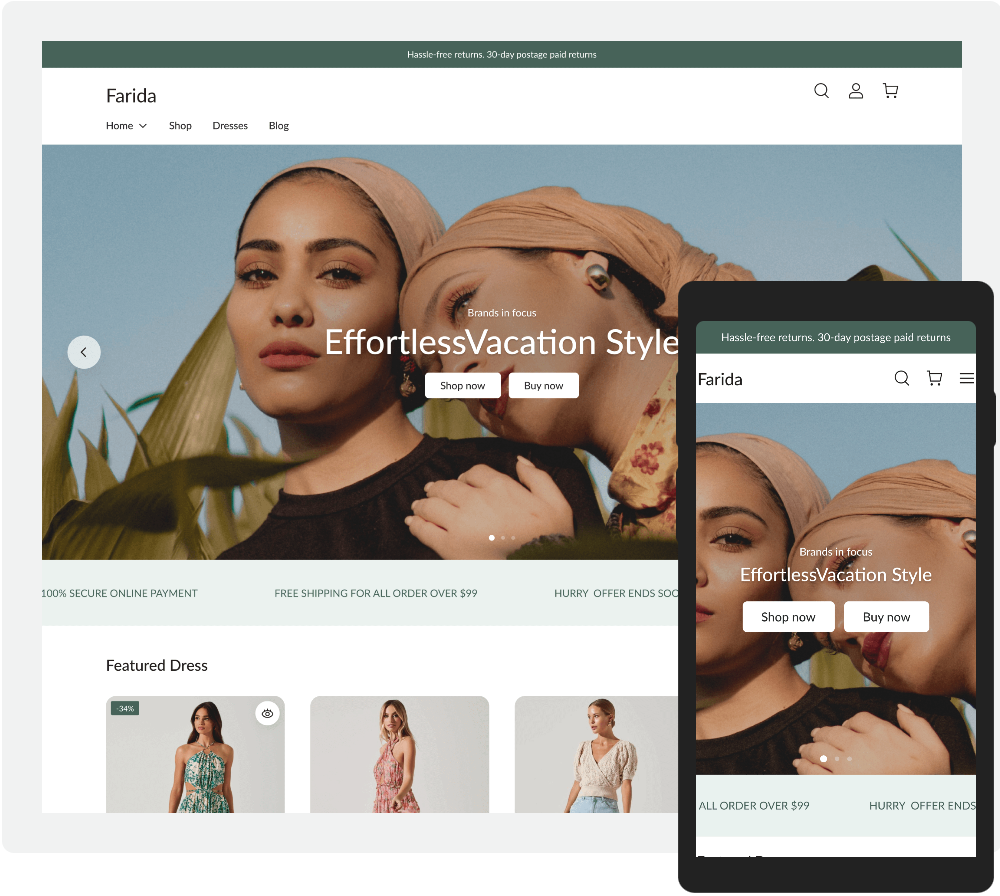 STAKE中国官方网站Shoplazza Farida 主题